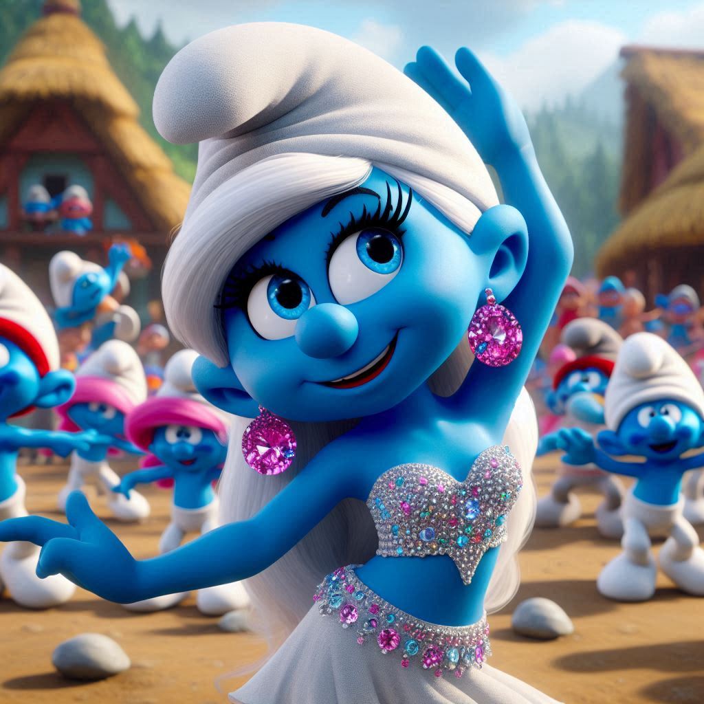 RiRi Smurf dancing with her friends, meme 